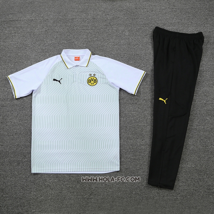 Conjunto Polo del Borussia Dortmund 2022-2023 Blanco y Verde